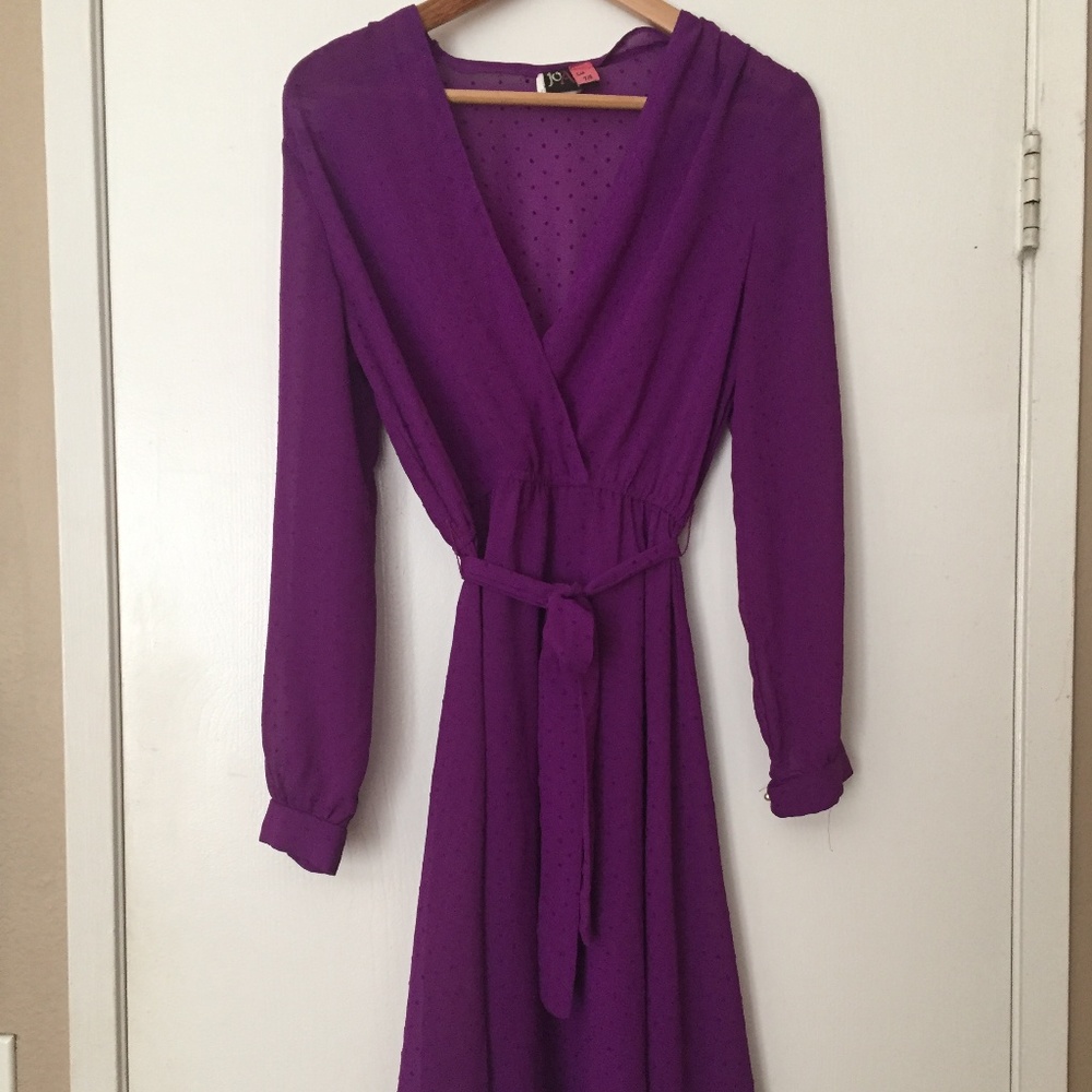 JOAN PARIS VINTAGE 70's Style Purple Dress - Airy